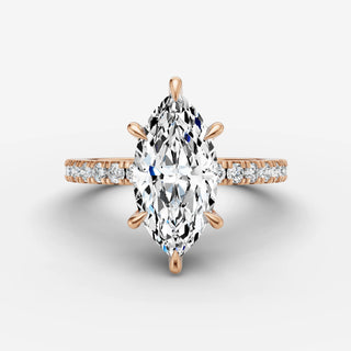 Hidden Halo & Pave - Marquise