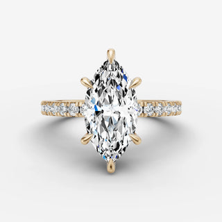 Hidden Halo & Pave - Marquise