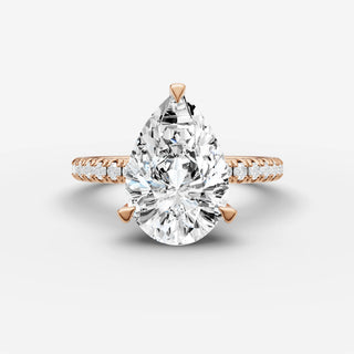 Hidden Halo & Pave - Pear