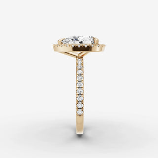 Halo & Pave - Pear