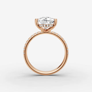 Hidden Halo & Pave - Pear