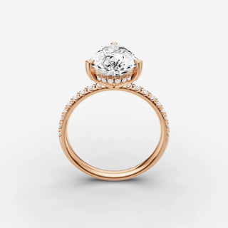 Hidden Halo & Pave - Pear
