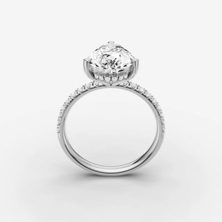 Hidden Halo & Pave - Pear