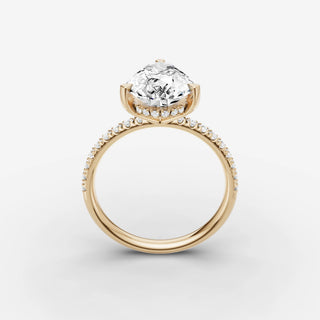 Hidden Halo & Pave - Pear