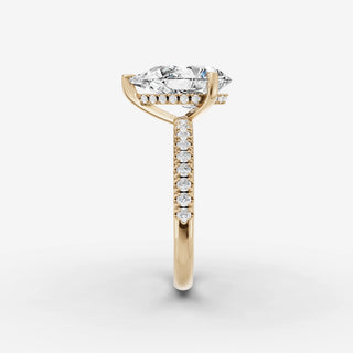 Hidden Halo & Pave - Pear